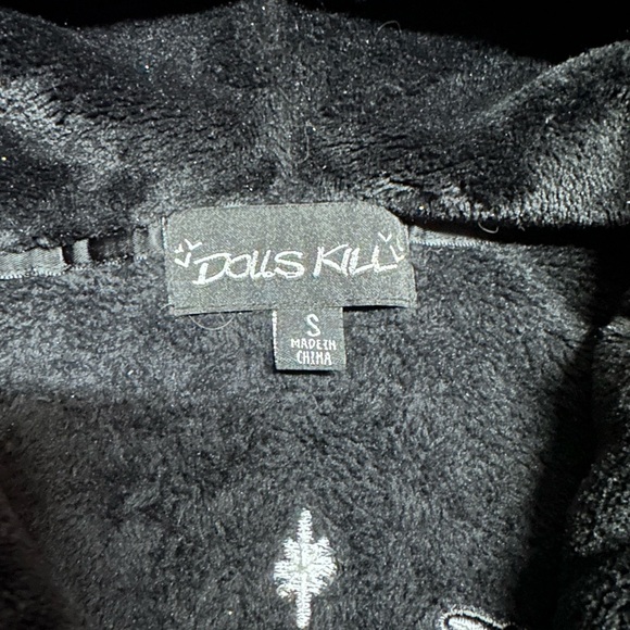 Dolls Kill Embroidered Fuzzy Robe - Picture 6 of 6